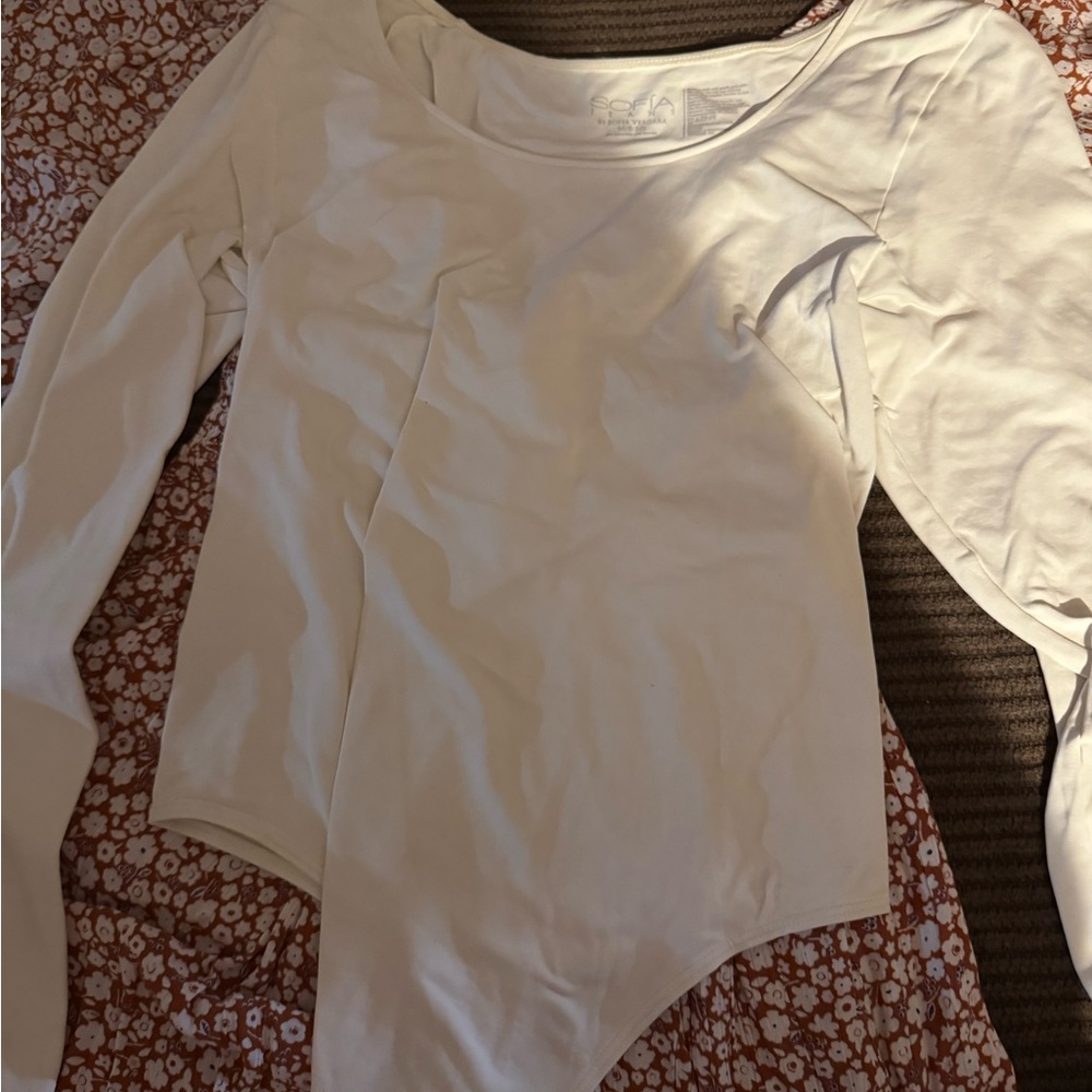 White Long Sleeve Bodysuit